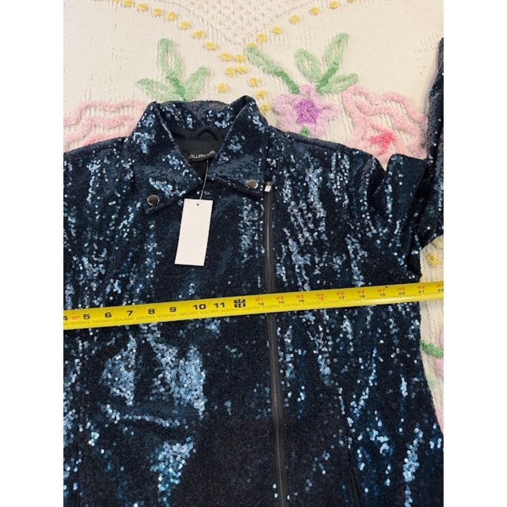 Colleen Lopez Dazzling Blue Jacket with Sparkle NWT L - Picture 3 of 9